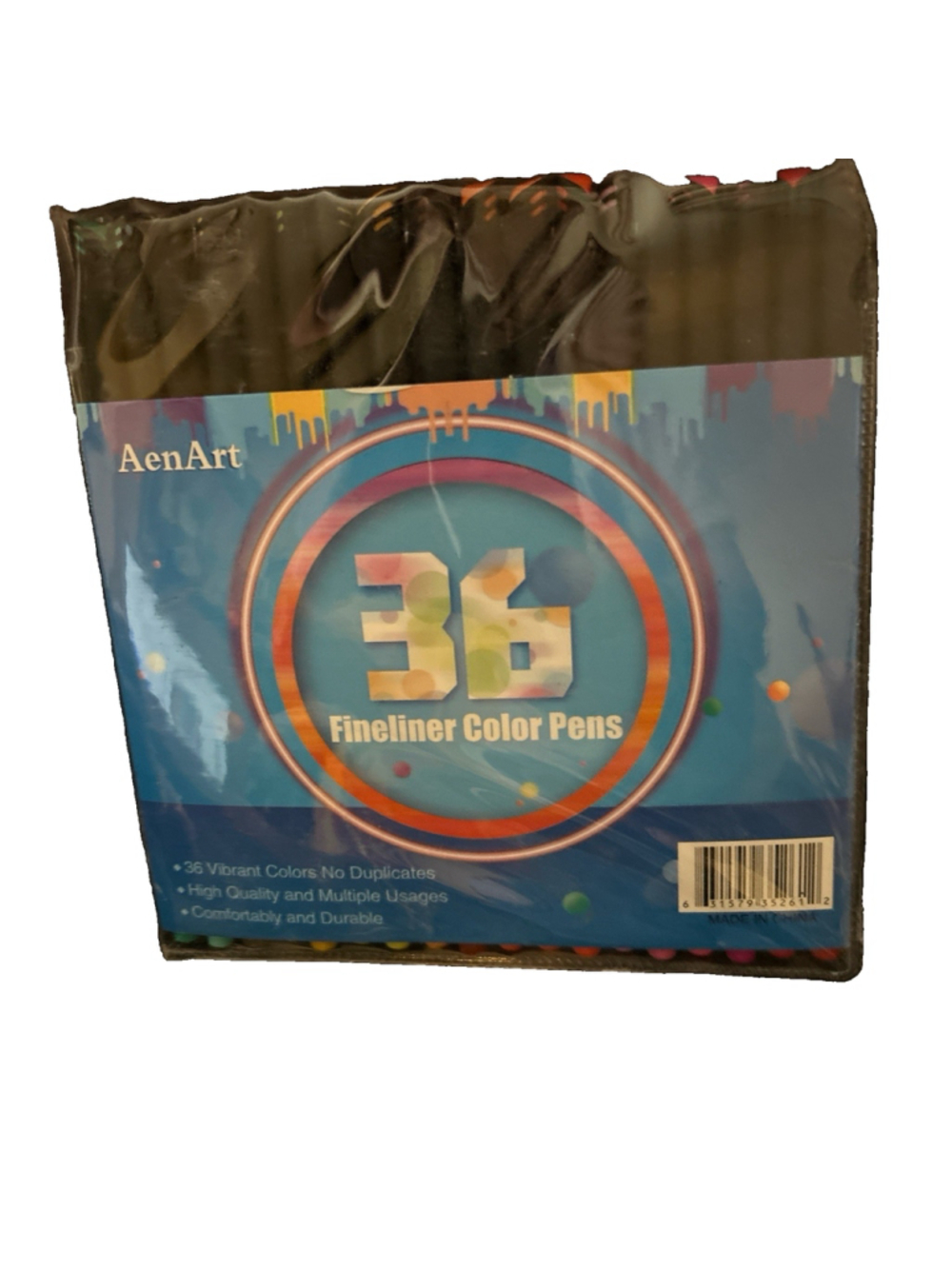 Color Pens AenArt 36 Vibrant Colors No Duplicate Fineliner Multiple Uses